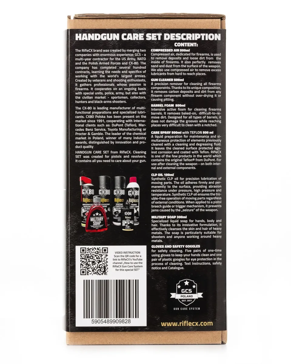 Комплект за Почистване на Пистолет - RifleCX